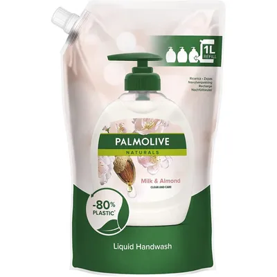 Produktbild von Palmolive Naturals Milk & Almond (Milch und Mandel) Cremige Flüssigseife für die Hände, 1 Liter, Großpackung