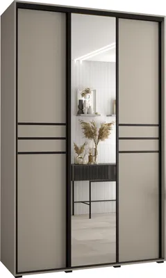 Produktbild von Kryspol Dakota 11 Schrank, drei Türen - 235,2x160x45cm - Kaschmir Schwarz