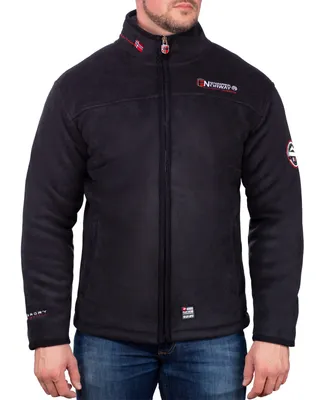 Produktbild von Geographical Norway Herren Fleecejacke baubolt Black - Dark-grey XXL