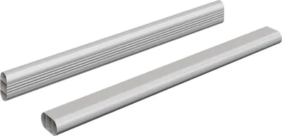 Obrázok produktu pre Tyč do skrine 2 pcs Strieborná 316 x 15 x 29 mm
