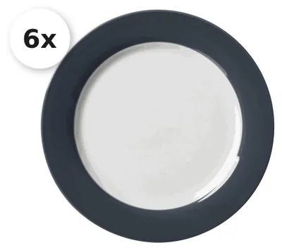 Produktbild von Speiseteller 27cm 6er Set Doppio anthrazit