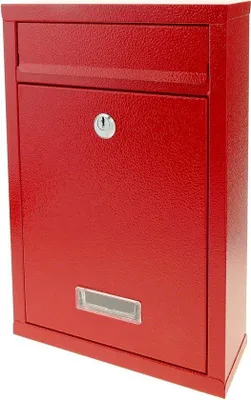 Image de Boîte aux lettres métallique rouge 215 x 80 x 315 mm