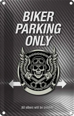 Produktbild von vianmo Blechschild 18x12 cm Biker parking only all others Parkplatzschild