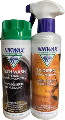 Produktbild von NIKWAX TechWash und TX.Direct Spray-on 2x300ml - Doppelpack Reinigung und Imprägnierspray