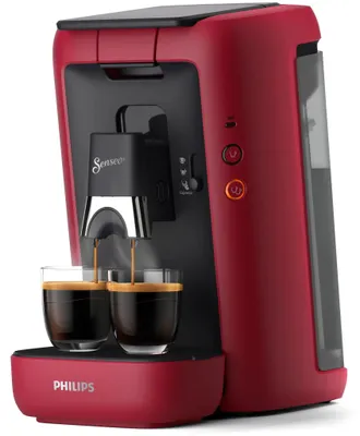 Produktbild von Philips Senseo® Maestro Kaffee Pad Maschine, Kaffeestärkewahl, Memo Funktion, 1.2 L Wasserbehälter, Rot (CSA260/90)