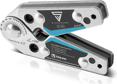 Obrázek produktu pro STAHLWERK Magnetický svarovací úhelník nastavitelný úhel 20° - 200° 22 kg / 48 lbs
