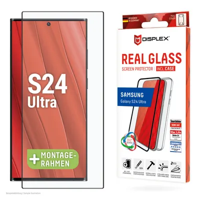 Image de Displex verre blindé + housse de protection pour Samsung Galaxy S24 Ultra - Cadre de montage éco - Full Cover - Samsung - Galaxy S24 Ultra - Application sèche - Résistant à la poussière - Résistant aux chocs - Résistant aux rayures - Résistant aux chocs - Transparent - 1 pièce(s) (01910)