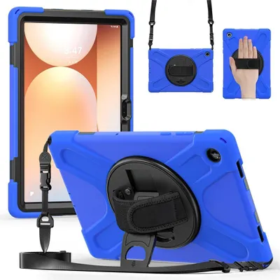 Produktbild von Samsung Galaxy Tab A11 Plus Hülle - Coverup Heavy Duty Case mit Schultergürtel - Blau
