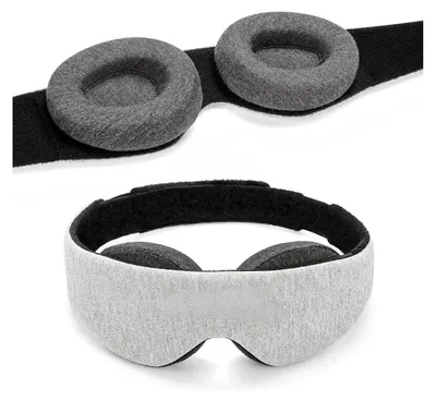 Zdjęcie produktu dla Maska do spania 3D z regulowanymi wkładkami – bez ucisku na oczy – idealna w podróży