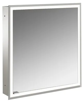 Image de emco prime Armoire de toilette avec éclairage, 600 mm, 1 porte, charnières à droite, modèle encastré, 949706270