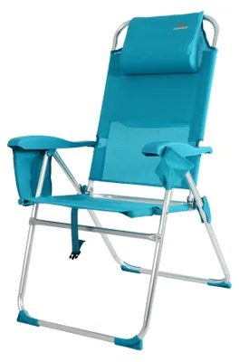 Image de Chaise de plage pliable avec accoudoirs et 8 positions de réglage