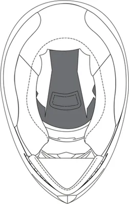 Produktbild von AGV K-3 SV Helmkronenpolster, schwarz, XL