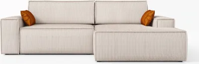 Produktbild von Ecksofa TOR mit Schlaffunktion. Farbe: Mink.