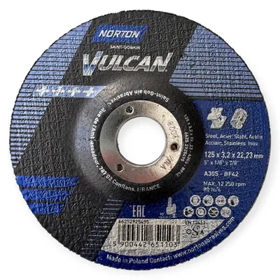 Immagine prodotto di Disco da taglio Inox C 125x3,2 mm per acciaio inossidabile, metallo, lamiera, ferro – Norton