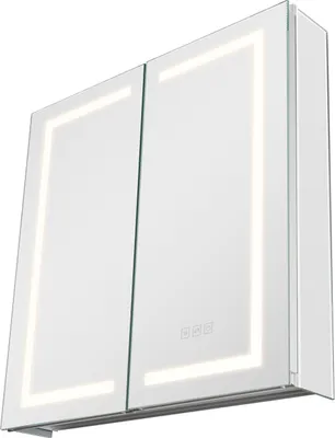 Obrázek produktu pro SucceBuy Osvětlená skříňka na léky s HD zrcadlem 65x65cm, nastavitelná ve 3 barvách