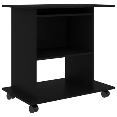 Obrázok produktu pre vidaXL Stôl čierny 80x50x75 cm odvodený výrobok z dreva