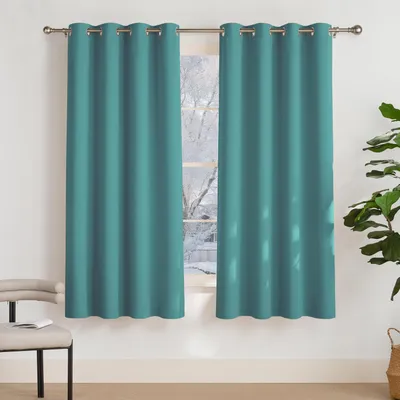 Produktbild von Verdunkelungs Vorhänge 175 x 140 cm Tealblau 2er Pack