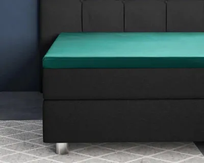 Immagine prodotto di Primaviera Deluxe Topper Satijn, lenzuolo da montare Donker Verde 160 x 220 cm