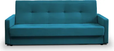 Produktbild von Schlafsofa - 212x92x89 cm - Türkis - Sofa mit Bettkasten - Farben zur Auswahl - Abriebfestes Material - Couch Gästebett - 2-Sitzer Sofa