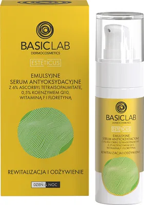 Produktbild von BasicLab Dermocosmetics Face Serum with Vitamin C 30ml Revitalizes and Nourishes Dry and Combination Skin