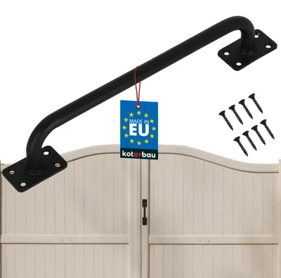 Produktbild von KOTARBAU® Gartentor Griff 300 mm Schiebetür Griff aus pulverbeschichtetem Stahl Türgriff Schwarz Möbelgriffe Torgriff Torhandgriff Türgriff Außen