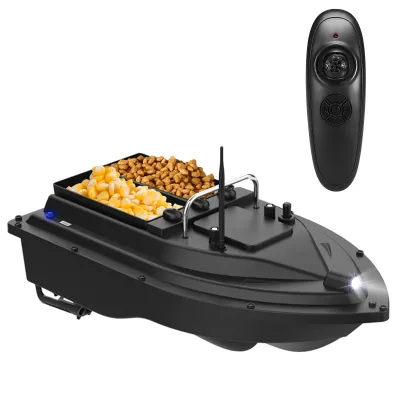 Produktbild von Angelköderboot zum Angeln, Nistboot, ferngesteuertes Fischerboot, Köderboot, Angelzubehör, 5200 mAh, 500 m Reichweite der Fernbedienung