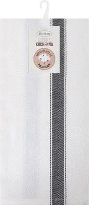 Produktbild von EUROFIRANY | Geschirrtuch 2er Set - 50 x 70 cm - graues Küchentuch - Gestreift