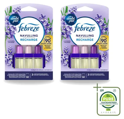 Zdjęcie produktu dla 2 sztuki, pojemnik uzupełniający Ambi Pur 3Volution, zapach lawendy, 20 ml - opakowanie zbiorcze