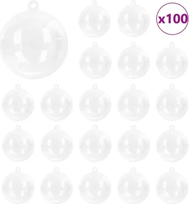 Immagine prodotto di Set di Palle di Natale 100 pcs Trasparente Ø 10 cm