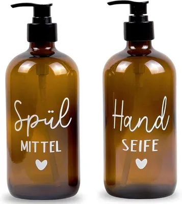 Immagine prodotto di Dispenser di sapone nero da 500 ml per cucina e bagno
