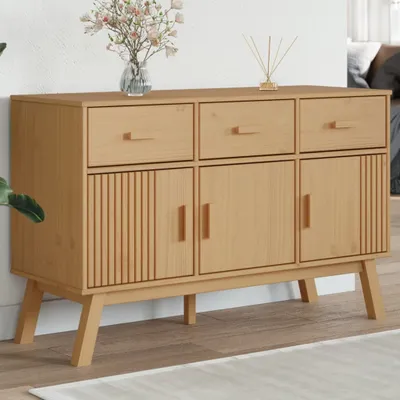 Immagine prodotto di vidaXL Credenza OLDEN Brown 114x43x73,5 cm in legno di pino massiccio