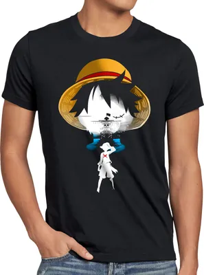 Produktbild von style3 Strohhut Panorama Herren T-Shirt ruffy bande anime manga