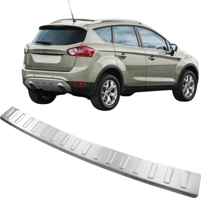Immagine prodotto di Copertura per portellone posteriore, in acciaio inossidabile, cromata, per Ford Kuga SUV 5 porte, dal 2008 al 2013