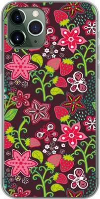 Produktbild von MuchoWow® Handyhülle Schutzhülle Hülle für Telefoonhoesje iPhone 11 Pro Mädchen - Obst - Blumen - Muster - Mädchen - Kinder - Kind - Kind Silikon Softcase Handy Hülle - Handy