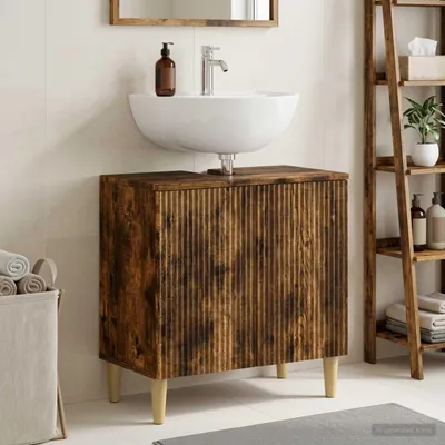 Zdjęcie produktu dla Maison Exclusive - Szafka pod umywalkę ARNHEM, kolor: dąb wędzony, wymiary: 59,5 x 31,5 x 59 cm