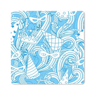 Produktbild von MuchoWow® Mauspad Mousepad Muster - Karneval - Maske 20x20 cm - Mousepads - Maus Mat - Pad - Mausunterlage - Desk Mat - Bureauartikeln