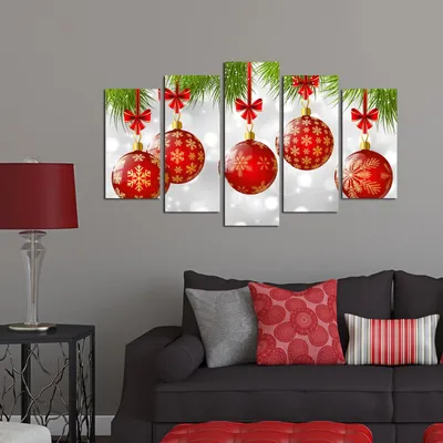 Produktbild von Wallity, 5PMDFNOEL- CST1908, Bunt, Leinwandbilder, 105 x 60 cm, 100% MDF (Dicke: 3 mm)