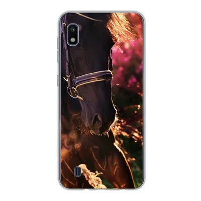Produktbild von MuchoWow® Handyhülle Schutzhülle Hülle für Samsung Galaxy A10 Pferd - Sonne - Porträt Silikon Softcase Handy Hülle - Schutzhülle