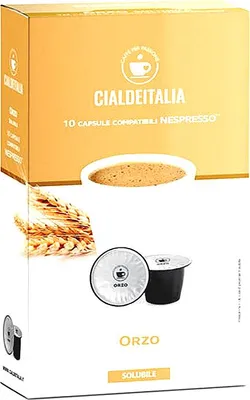 Produktbild von Cialdeitalia - Orzo Kapseln kompatibel mit Nespresso Maschinen - koffeinfreie Gerstengetränk Kapseln - 120 Stück