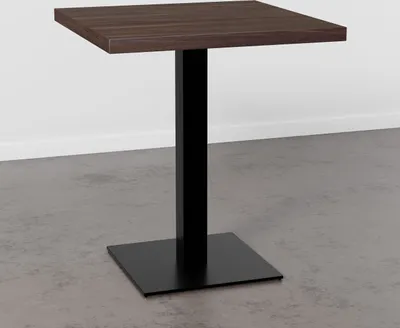 Produktbild von Bistrotisch 50x50 cm | Walnuss | Gusseisengestell