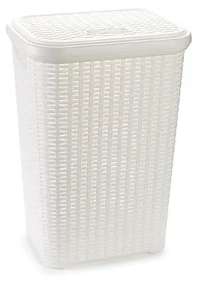 Produktbild von PlasticForte Waschekorb - 60 l - weis - Kunststoff - 35 x 43 x 62 cm