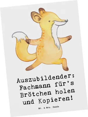 Produktbild von Mr. & Mrs. Panda Postkarte Auszubildender Profi - Weiß - Geschenk, Lernen, kreative Geschenke, besonderer Moment, Berufsleben, Wertschätzung, Berufe, Beruf, Ansichtskarte