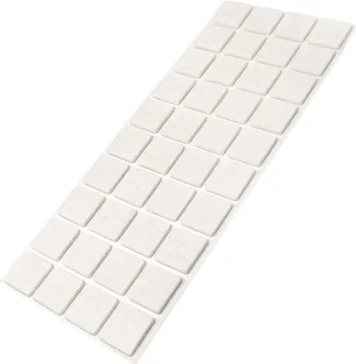 Produktbild von Adsamm® | 40 x selbstklebende Filzgleiter / Weiß / 25x25 mm / quadratisch / Möbelgleiter aus Filz mit 3.5 mm Stärke