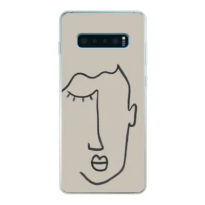 Produktbild von MuchoWow® Handyhülle Schutzhülle Hülle für Samsung Galaxy S10 Plus Auge - Abstrakt - Strichzeichnung Silikon Softcase Handy Hülle - Schutzhülle