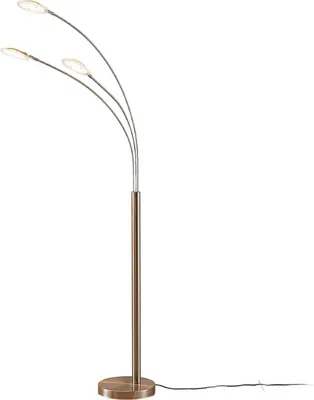 Produktbild von Lindby LED-Stehlampe Anea, 168 cm, 3-flammig, nickelfarben