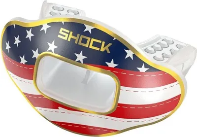 Produktbild von Shock Doctor Max Air Flow Lip Guard Stars & Stripes/Gold