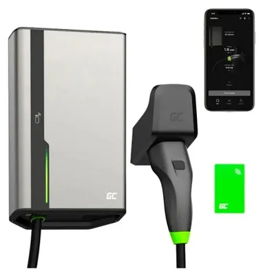 Produktbild von Wallbox Green Cell HabuDen 22kW 32A - 5m Kabel mit NFC