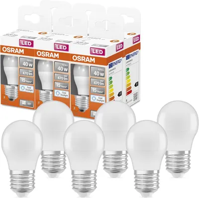 Zdjęcie produktu dla OSRAM LED Classic A40 – zestaw 6 sztuk, E27, 2,2 W, ciepła biel