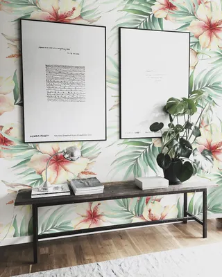 Produktbild von Coloray Fototapete 152x104 cm An Einer Wand Latex Latextapete - Hawaii Blumen-Illustration.