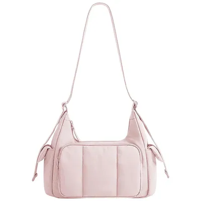 Produktbild von Umhängetasche Damen Leichte Puffer Tasche Crossbody Bag mit Verstellbarem Schultergurt, Rosa